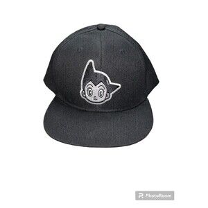 Lootanime Unisex Adult Astro Boy Flat Brim Snapback‎ Cap Black One Size